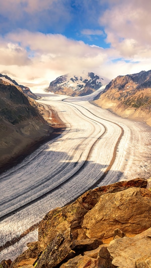 Aletsch Glacier at Sunset