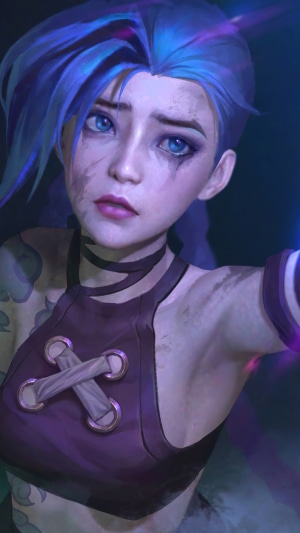 Jinx from League of Legends and Arcane