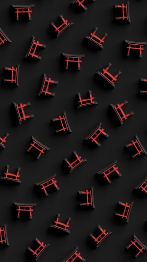 Abstract Torii Gates Pattern 4K