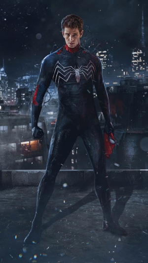 Andrew Garfield as Spider-Man in Black Suit
