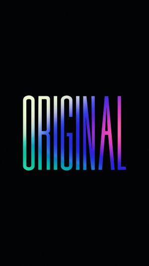The word ORIGINAL in colorful typography