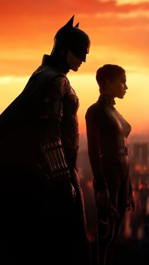 Batman and Catwoman from The Batman movie