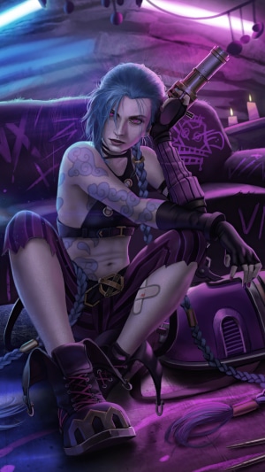 Jinx from League of Legends and Arcane
