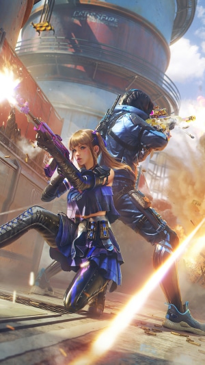 Crossfire characters in a battle scene