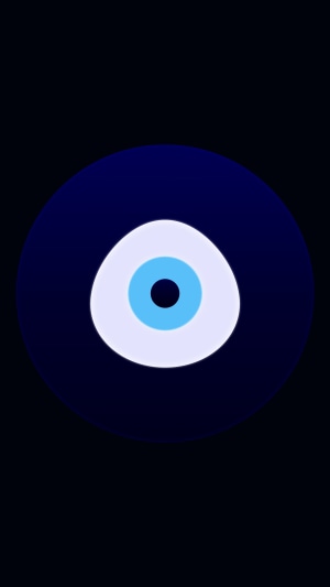 Minimalist evil eye artwork