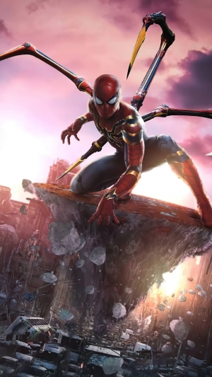 Spider-Man from Marvel Comics in Iron Spider suit