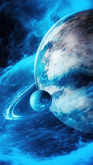 Digital art of planets and nebulae