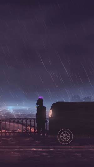 Bojack Horseman in the rain