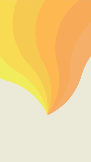 Abstract artwork with yellow and orange waves