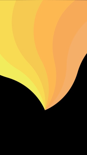 Abstract digital art with flowing yellow and orange shapes on black