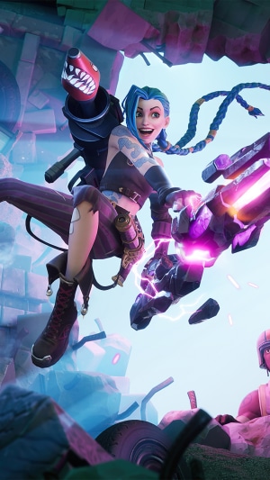 Jinx from League of Legends in Fortnite 4K
