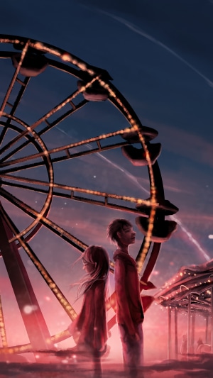 Couple at Ferris Wheel Artwork