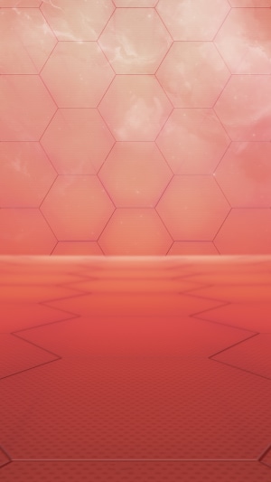 Abstract Hexagonal Pattern in Red and Pink