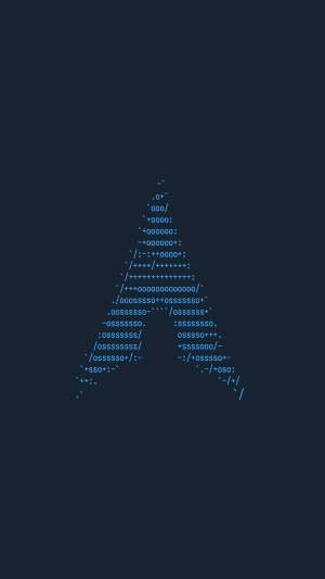 Arch Linux logo made of ASCII characters