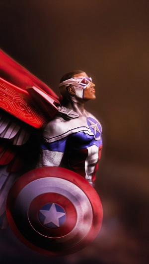 Falcon as Captain America from Marvel