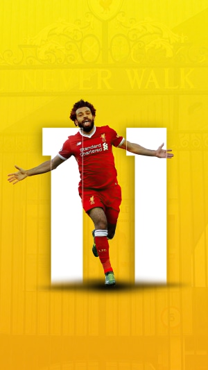 Mohamed Salah of Liverpool FC celebrating