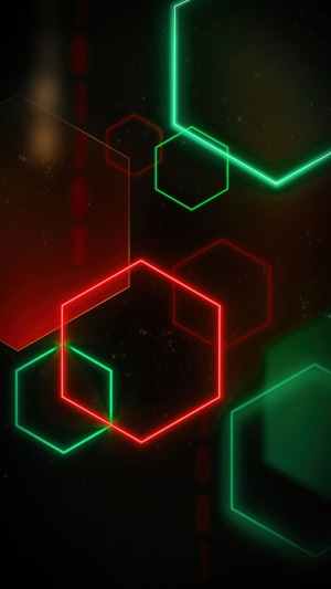 Abstract Neon Hexagons 4K