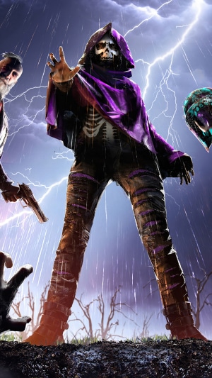 Watch Dogs Legion character in storm