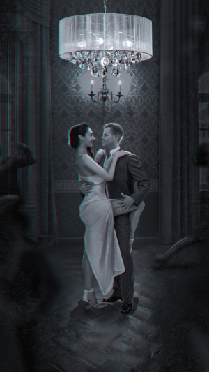 Wonder Woman and Steve Trevor dancing