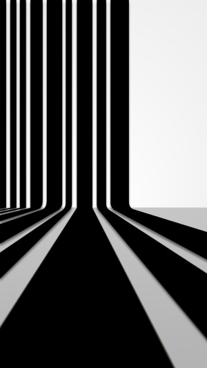 Minimalist black and white abstract stripes