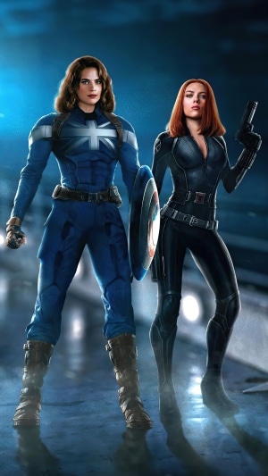 Captain Carter and Black Widow from Marvel