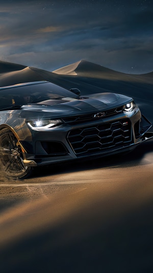 Chevrolet Camaro ZL1 in a desert landscape