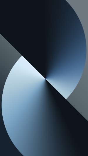Abstract digital art with swirling blue and dark gray.