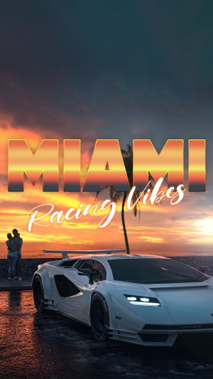 Miami Racing Vibes with Lamborghini