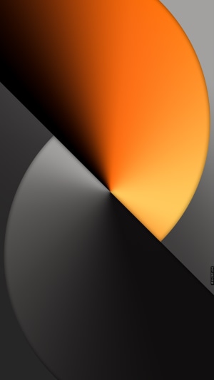 Abstract digital art with orange and gray gradients