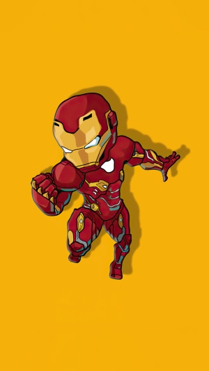 Iron Man from Marvel Minimalist Digital Artwork 4K