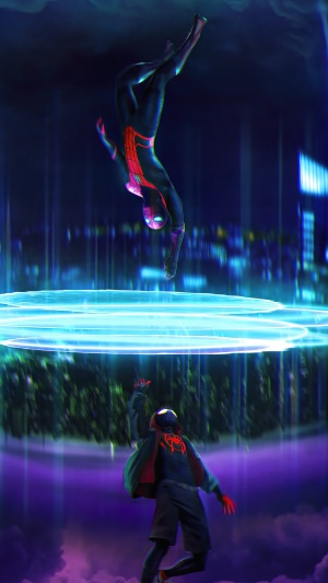 Miles Morales Spider-Man in action
