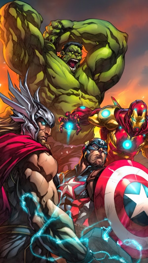 Marvels Avengers: Hulk, Thor, Iron Man, and Captain America