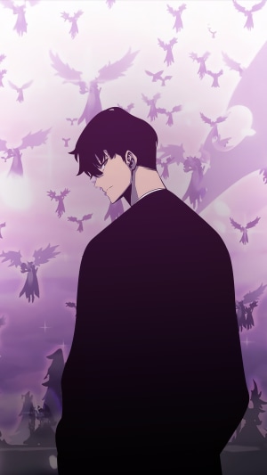Sung Jin Woo from Solo Leveling with Angels