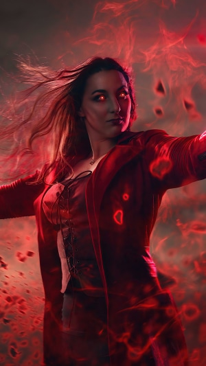 Scarlet Witch from Wanda Vision cosplay