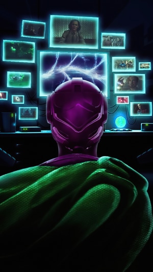 Loki from Loki watching screens