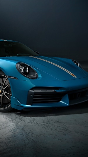 Blue Porsche 992 Sports Car