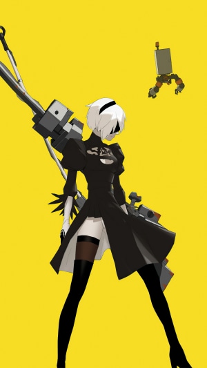 2B and Pod 042 from NieR:Automata