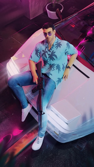 Man with gun from GTA