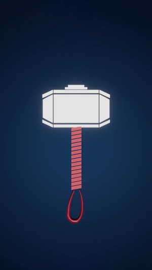 Thor's Hammer Mjolnir Minimalist Artwork 4K