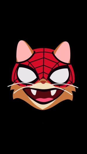 Minimalist Spiderman Cat Artwork