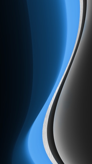 Abstract blue and black waves with metallic accent