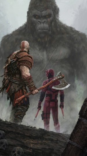 Kratos and Daredevil vs. King Kong