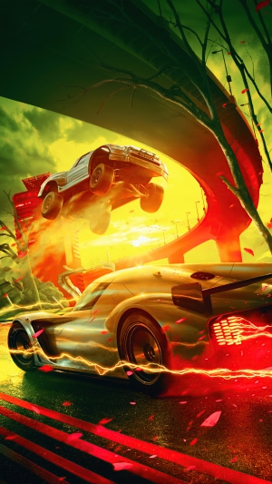 Forza Horizon 5 car jump and race