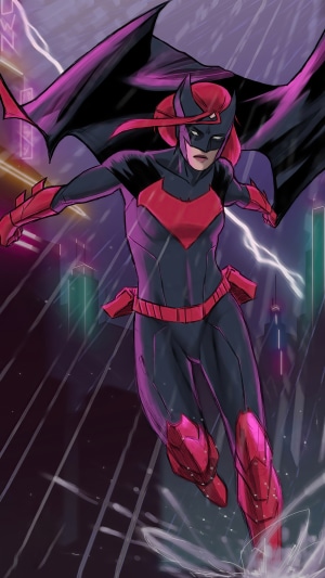 Batwoman in a dark city