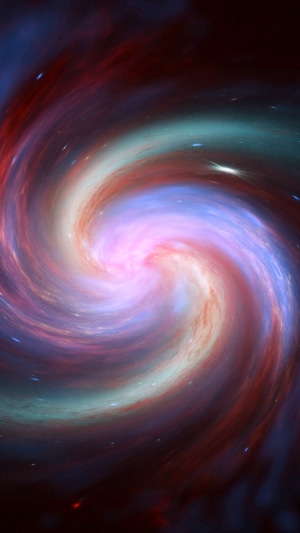 Abstract digital art of a swirling galaxy