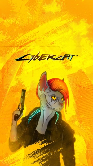 Cybercat from Cyberpunk 2077 4K