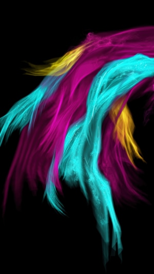 Abstract digital art with flowing colorful strands