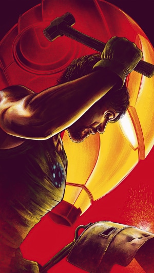 Iron Man creating his suit