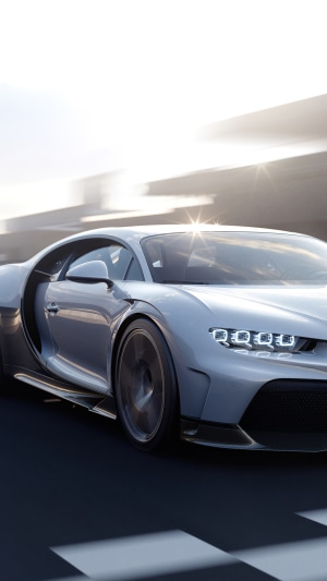 Bugatti Chiron Pur Sport driving on a track