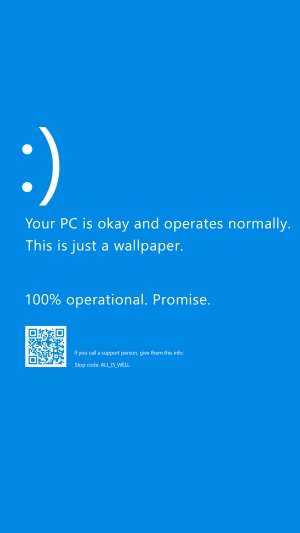 Windows 10 Blue Screen of Death Joke Wallpaper 4K